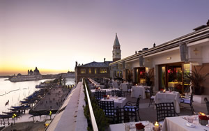 Restaurant Terrazza Danieli - Terrace at sunset, Hotel Danieli, Venice, Italy | Bown's Best