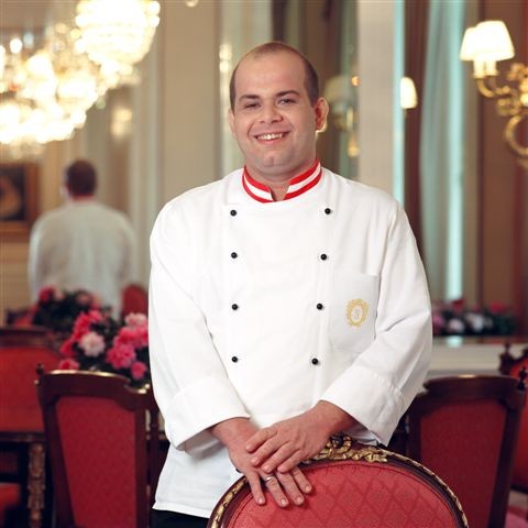 Chef Hans Peter Fink, Rote Bar Restaurant, Hotel Sacher, Vienna, Austria