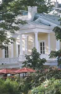 Exterior with terrace view of Restaurant Laurent, Paris, France | Bown's Best