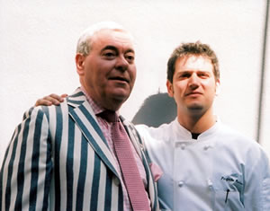 Francis Bown with Perfecto Rocher Battalla, Sous Chef, Campton Place, San Francisco, California, US